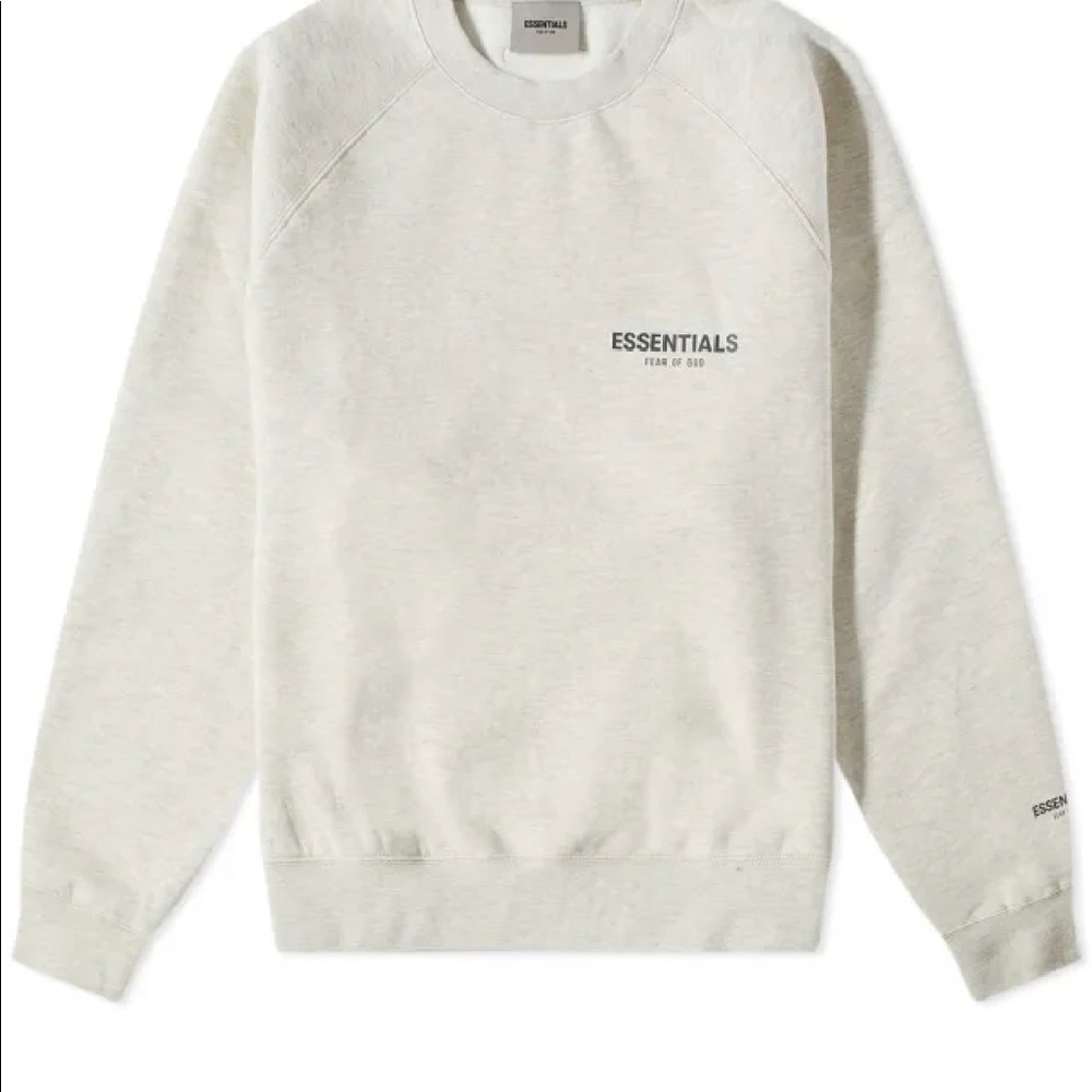 FEAR OF GOD ESSENTIALS SUMMER CORE CREW SWEAT
LIGHT HEATHER OATMEAL